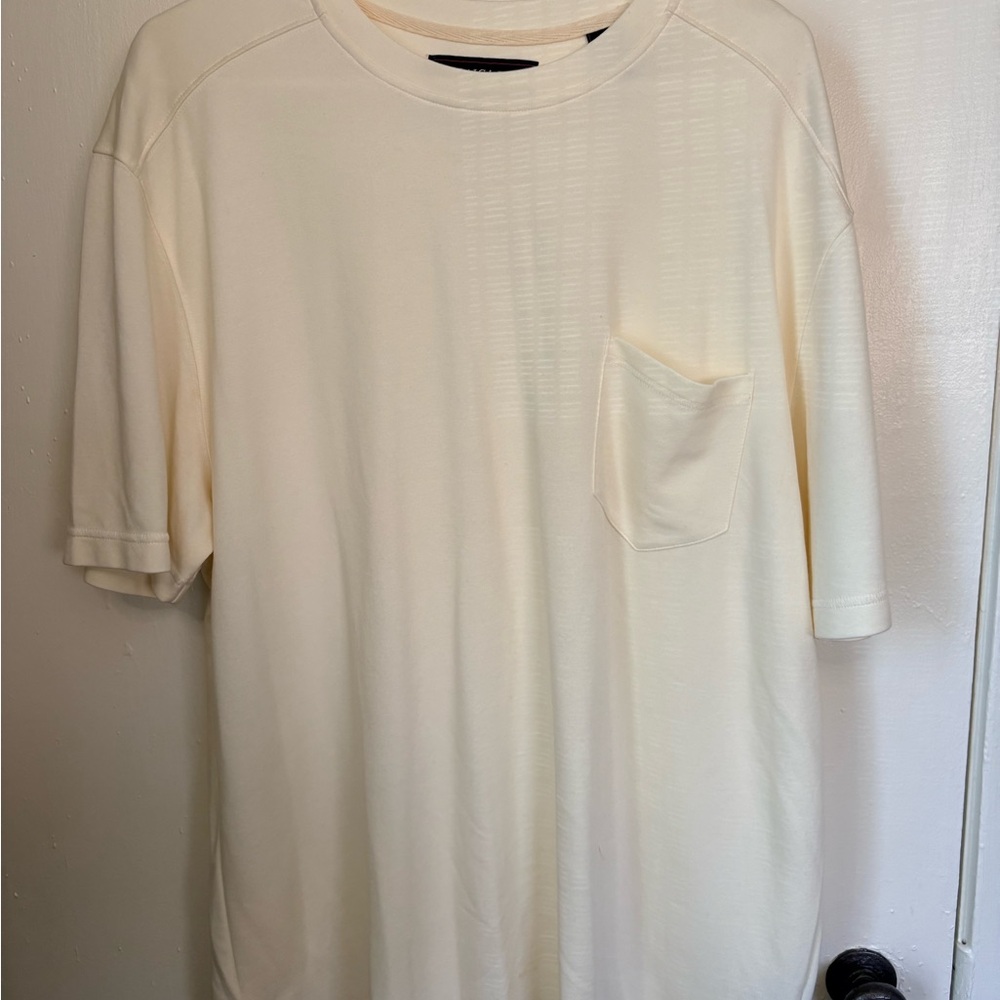 Jamaica Jaxx Pocket T Shirt Cream Short Sleeve Casual Large